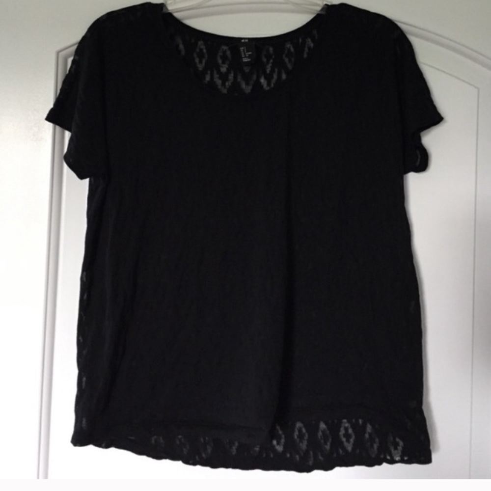 H&M Black Sheer Top